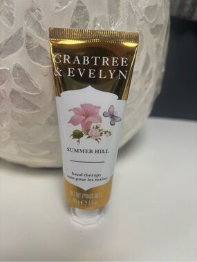 Crabtree & Evelyn Gold and Pink Floral Hand Cream - Summer Hill